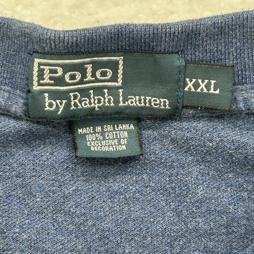 Polo Ralph Lauren Shirt Mens 2XL Blue Short Sleeve Classic Fit Polo Embroidered